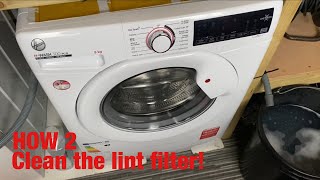 Hoover H Wash 300 H3W69TME || How to clean the lint filter on a hoover/candy washing machine