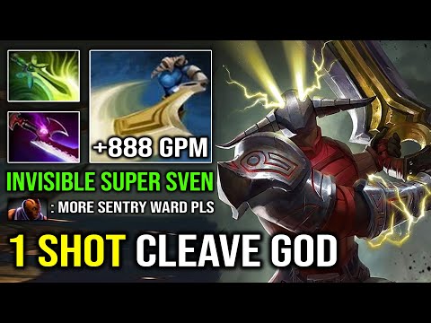BRUTAL 1 SHOT GOD STRENGTH Butterfly Sven +888 GPM Insane Cleave DPS vs Pro Anti Mage Dota 2