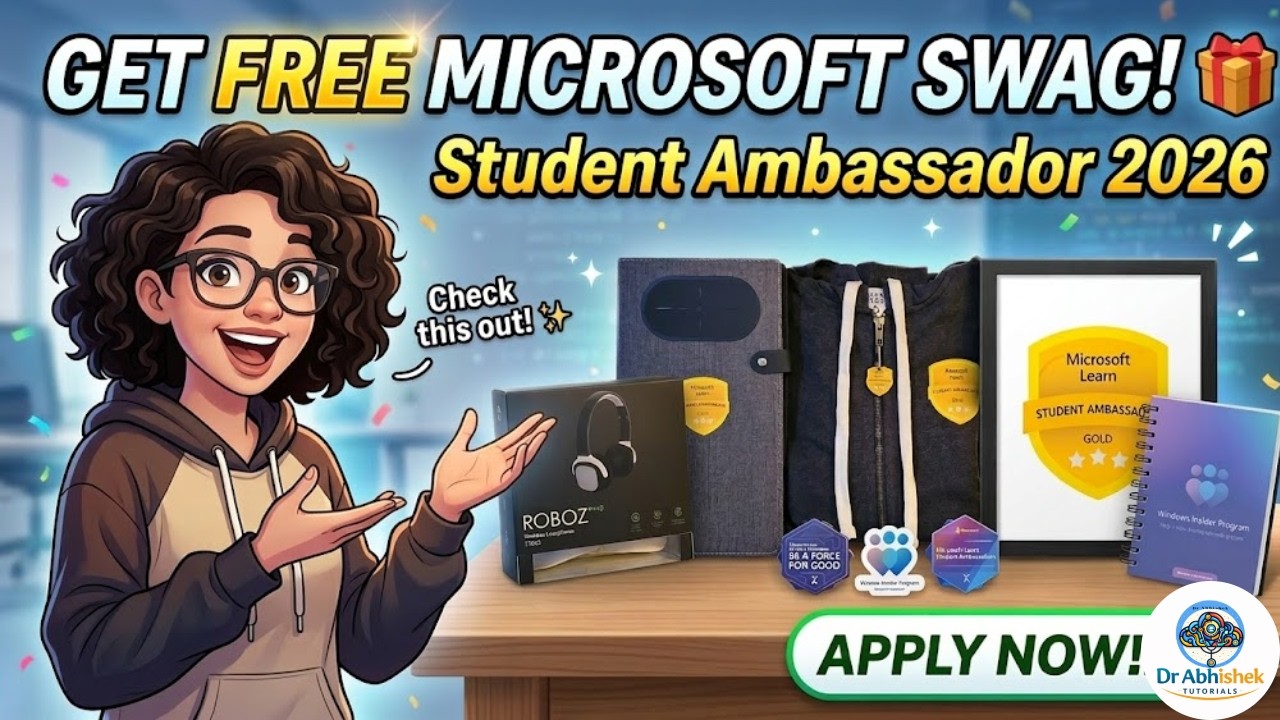 Microsoft Student Ambassador 2026 🎁 FREE Swags, Certificates & Exclusive Perks | Apply Now!!