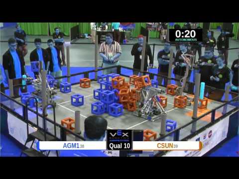 2015 VEXU Q10 - AGM1 vs CSUN - 13 to 47-Division Div-VEX U-VEX Worlds 2015