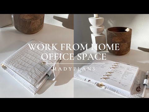 Current Work from Home Office Space: Desk set up + organization