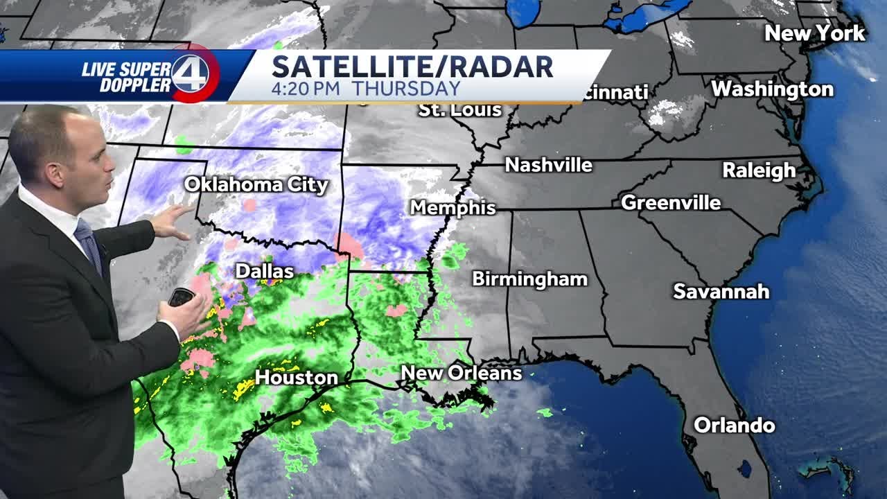 Expected snow totals for parts of South Carolina for Friday