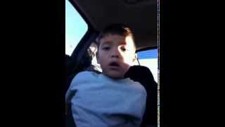 lip synching kid to Adele- Rumour Has It