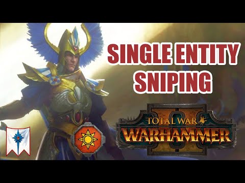 Full snipe mode with Phoenixes and Handmaidens | High Elves vs Lizardmen | Total War: Warhammer 2