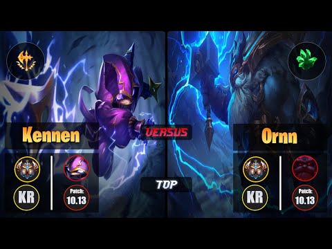 Challenger KENNEN [Conqueror] (Top) VS  ORNN - Challenger KR Patch 10.13