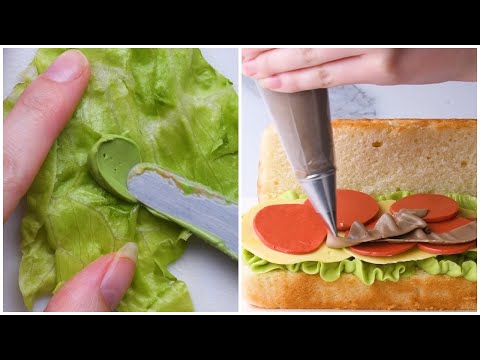 This sandwich cake is a work of art!