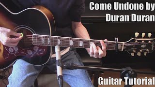 Come Undone by Duran Duran (Guitar Tutorial with the Isolated Vocal Track by Duran Duran)