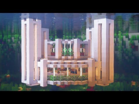 Minecraft: How to Build a Modern Underwater Base | Underwater Base Survival Tutorial