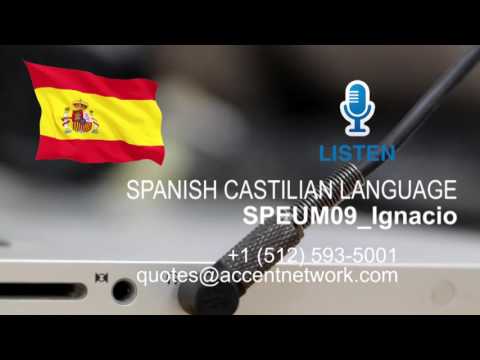Castilian Spanish Voiceover Talent - SPEUM09 Ignacio