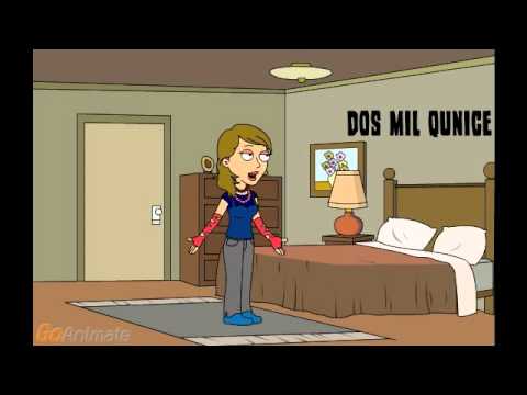 Paulina writes dos mil quince on the walls