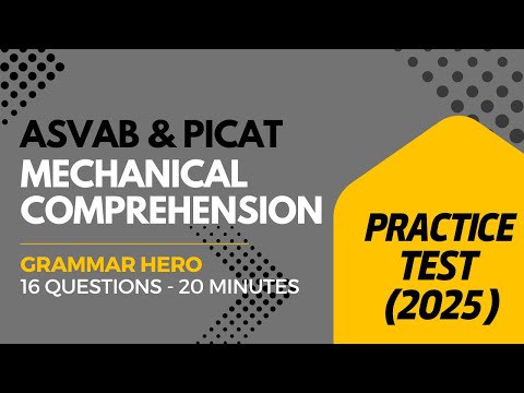 Mechanical Comprehension Practice Test for the ASVAB & PiCAT #acetheasvab #grammarhero
