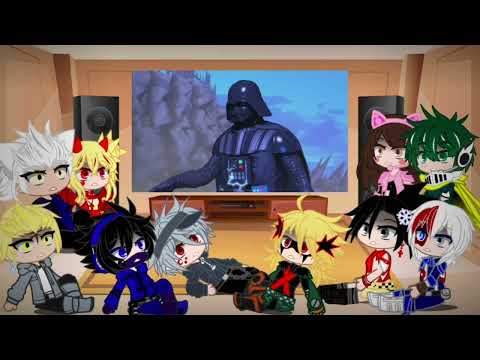 MHA+GAROU 《DARTH VADER vs OBITO|DEATH BATTLE》 REACT TO GACHA