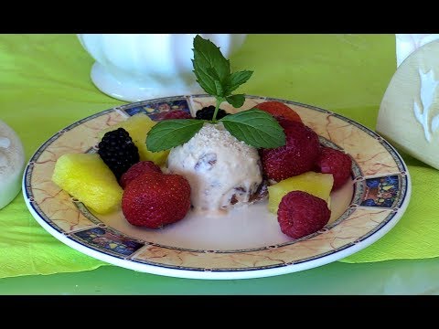 Rumtopf Milcheis. Schritt für Schritt mit Rezept.