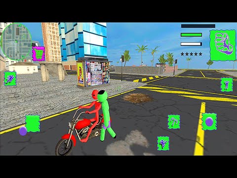 Green Monster Stickman Rope Hero Vice Town