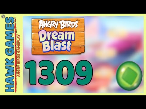 Angry Birds Dream Blast Level 1309 - Walkthrough, No Boosters