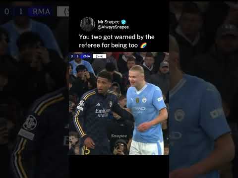 Erling Haaland and Jude Bellingham got warned by the Referee 😂