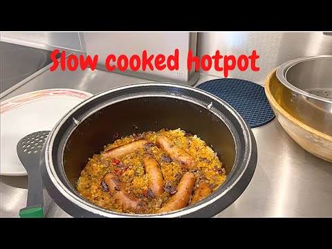 Slow cooked Spicy red lentils and sausage hotpot recipe
