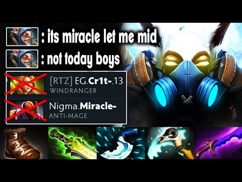 Meepo Who Totally Destroyed Miracle, Crit And Carried Rtz - Rip 10kmmr Dota 2