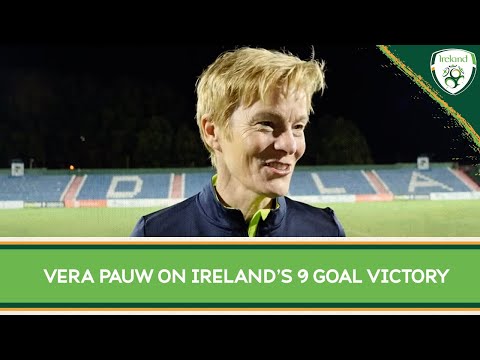 POST-MATCH INTERVIEW | Vera Pauw reacts after Ireland’s 9 goal victory against Georgia