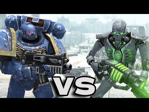 100 Space Marines vs 100 Necrons [WARHAMMER 40,000 Ultimate Mod]