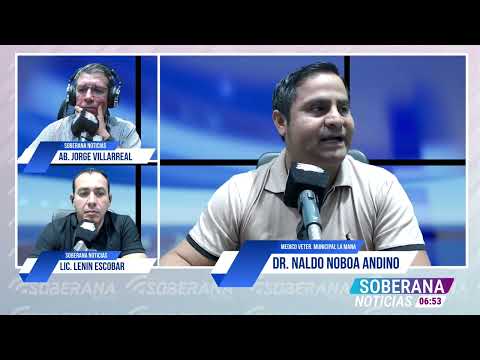 Desfile y Concurso Canino. Dr. Naldo Noboa, Medico Veterinario Municipal La Mana, en Radio Soberana