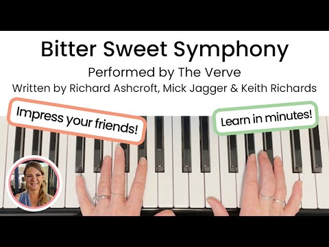 How to play Bitter Sweet Symphony - The Verve | EASY Piano Tutorial!!
