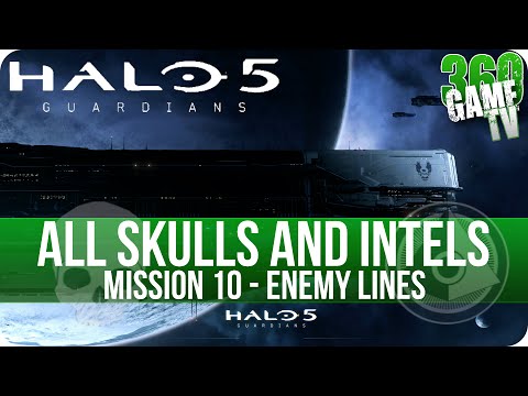 Halo 5 Guardians All Skull and Intel Locations Mission 10 Enemy Lines (Collectibles Guide Part 10)
