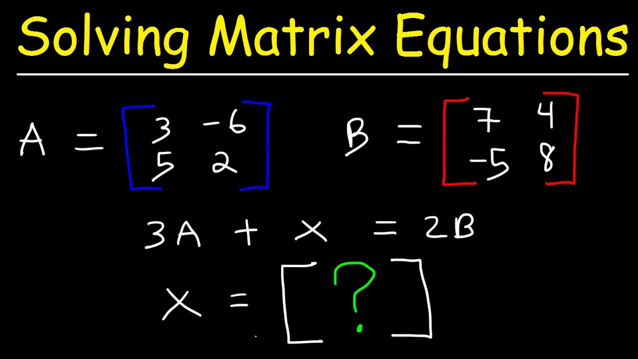 Solving Matrix Equations