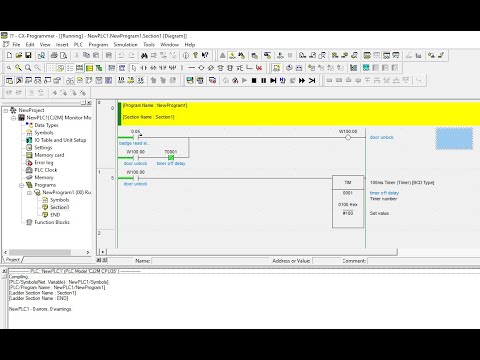 Timer in CX Programmer Omron PLC