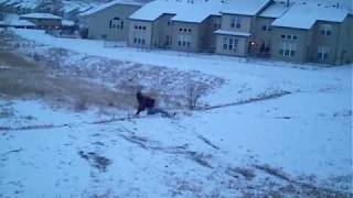 sam going down blackfoot hill