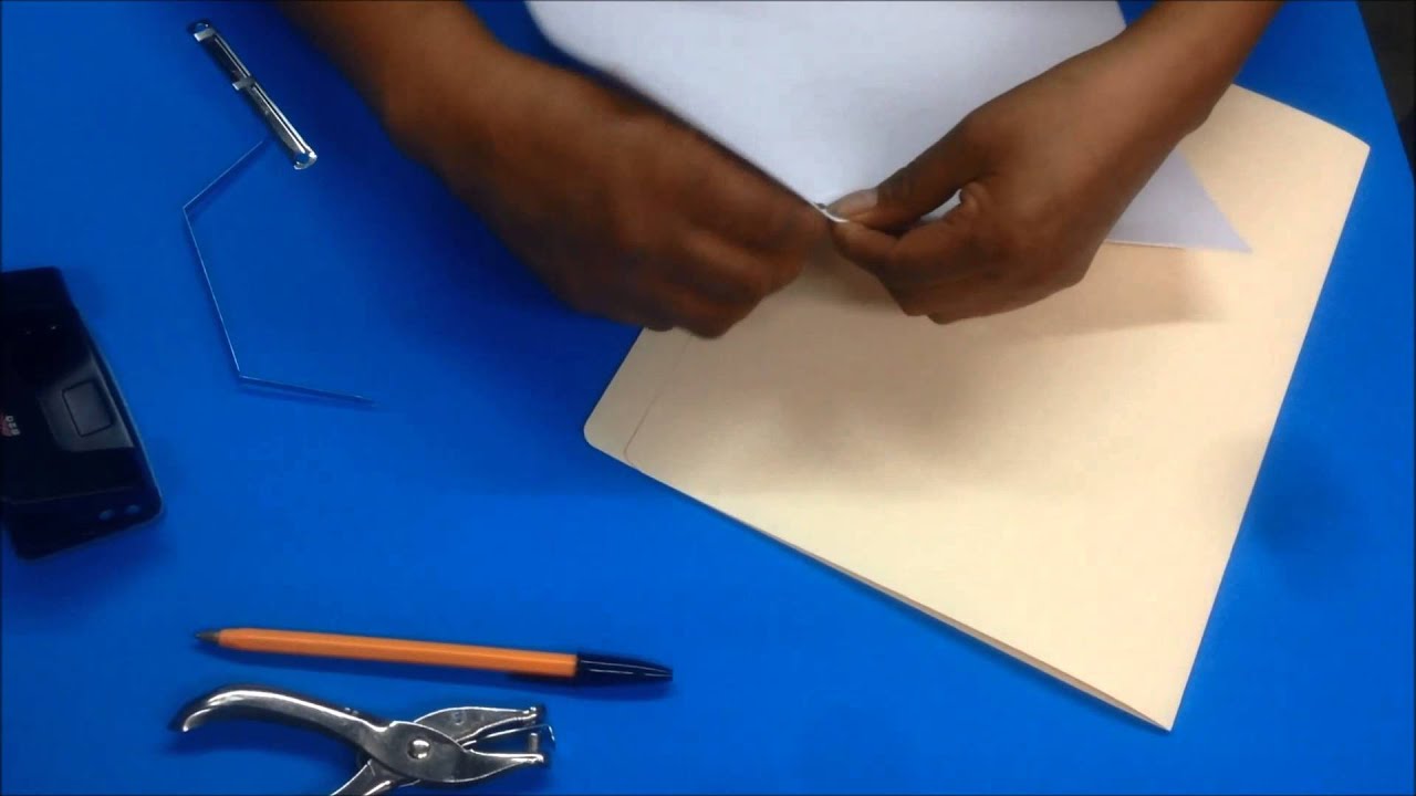 Como elaborar un folder con broche baco