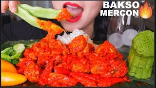 Download lagu ASMR LAVA SPICY MEATBALL BAKSO MERCON   MOON CAKE   CHILLI   PEPSI 辣椒肉丸 咀嚼音 | 먹방 mp3