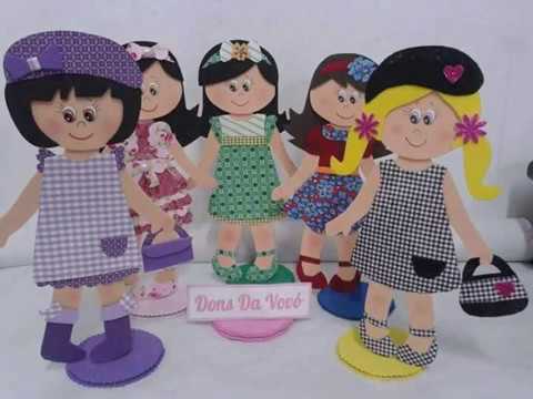 Apliques de bonecas de eva-moldes #donsdavovo