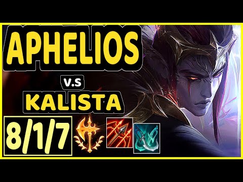 NUCLEAR (APHELIOS) vs KALISTA - 8/1/7 KDA BOTTOM ADC GAMEPLAY - KR Ranked GRANDMASTER