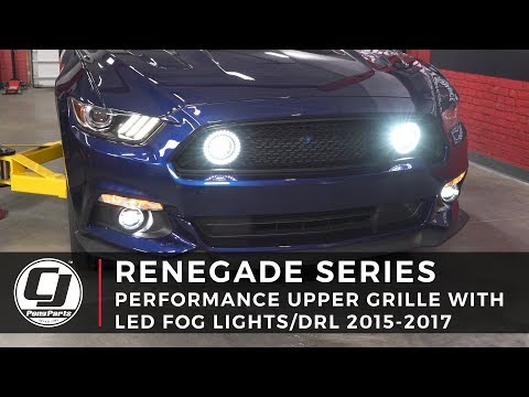 2015-2017 Mustang Install: Renegade Series Performance Upper Grille with LED Fog Lights