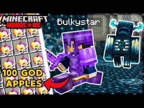 COLLECTING 100 GOD APPLES in Minecraft Hardcore (Hindi)