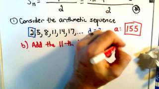 Finding the Sum of a Finite Arithmetic Series