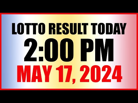 Lotto Result Today 2pm May 17, 2024 Swertres Ez2 Pcso