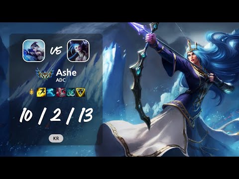 Ashe ADC vs Jinx - KR Challenger Patch 13.12