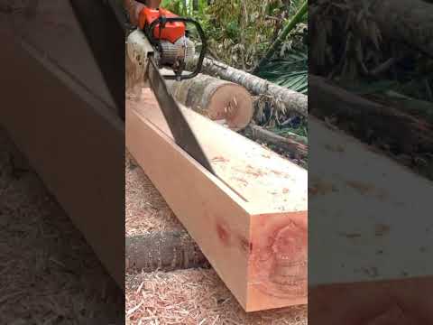 How to saw wooden board. #chainsaw #stihlms070 #plank