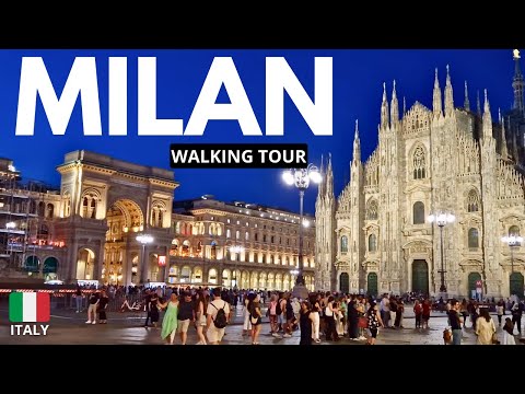 Experience the Magic of Milan After Dark: 4K UHD Night Walking Tour