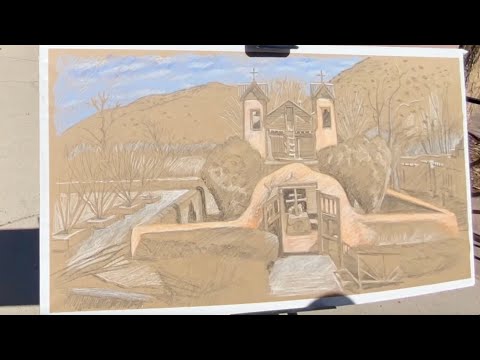 Plein-air: El Santuario De Chimayo, New Mexico, 3-24-22
