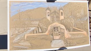 Plein-air: El Santuario De Chimayo, New Mexico, 3-24-22