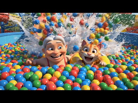 Poor Granny & Kitten Making A Swimming Pool But RICH Granny Destroy It 🌊