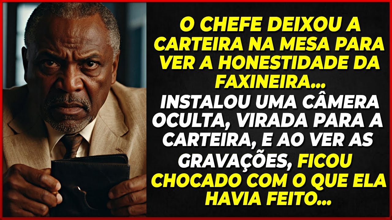 O CHEFE DEIXOU A CARTEIRA NA MESA PARA VER A HONESTIDADE DA FAXINEIRA. MAS NÃO ESPERAVA QUE...