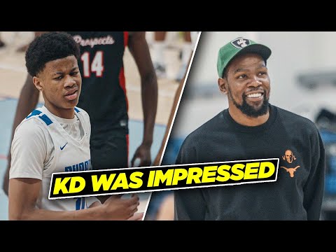 KD Pulled Up To Watch #1 Ranked Player Baba Oladotun + More! | EYBL Day 1 Did Not Disappoint!