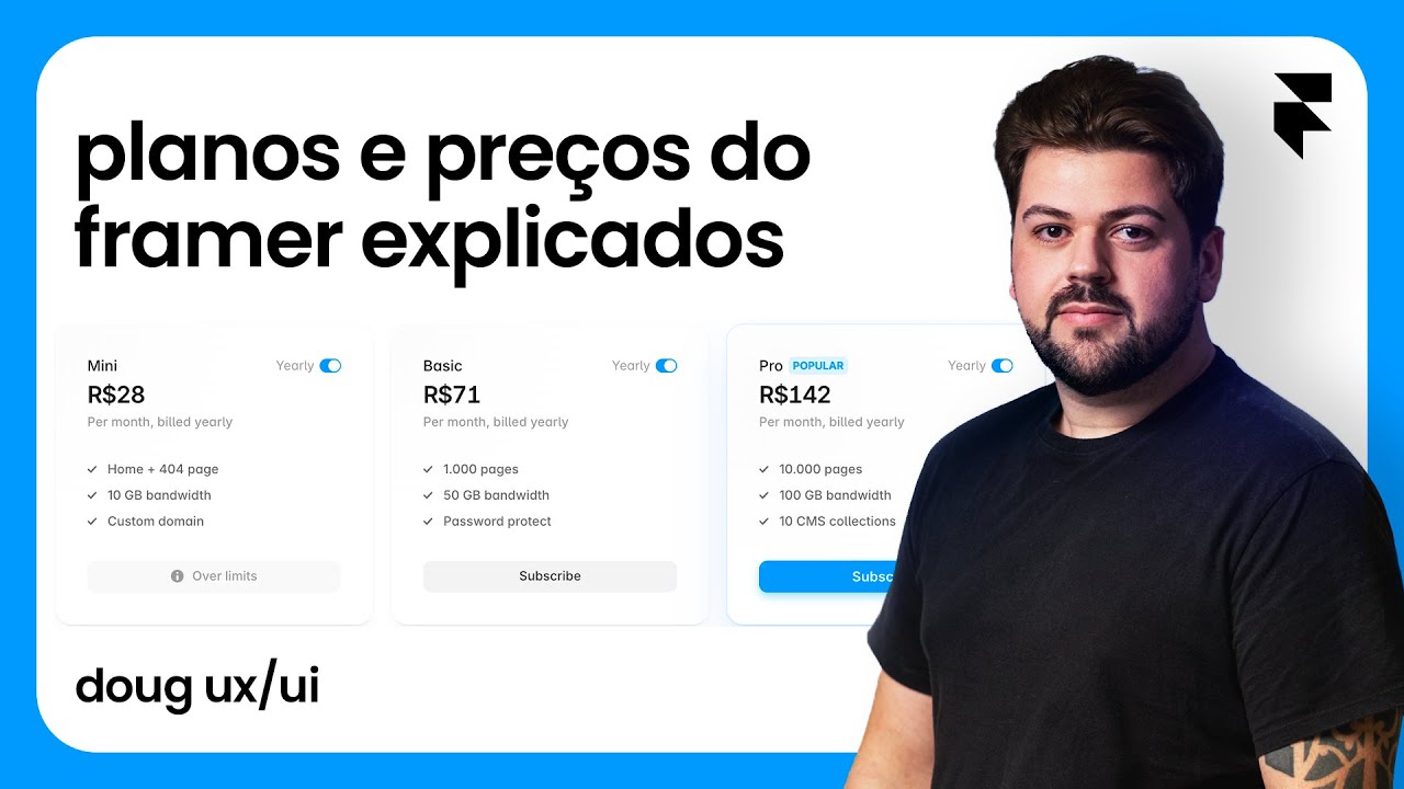 Planos e Preços do Framer Explicados + Dicas de Precificação
