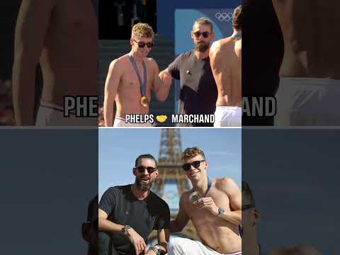 Greatness respects greatness. 🤝 Michael Phelps and Leon Marchand!