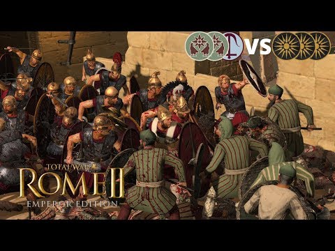 Macedon defends the walls of Petra!! - Rome 2 Total War 3 v 3 Siege Battle