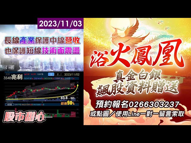 11/03【甜心盤後影音】浴火鳳凰，真金白銀